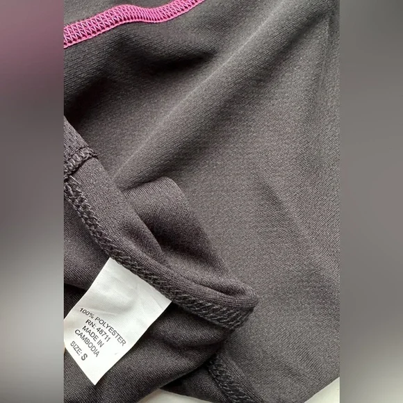 NWT MTA Sport Black Pink Mid Rise Mesh Look Activewear Sweat Pants Women’s Small - Picture 4 of 8